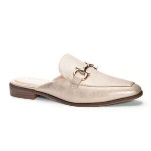 CL by Laundry BNWOT "score" slip on gold glitter mule women sz 6/5.5 MISSIZED